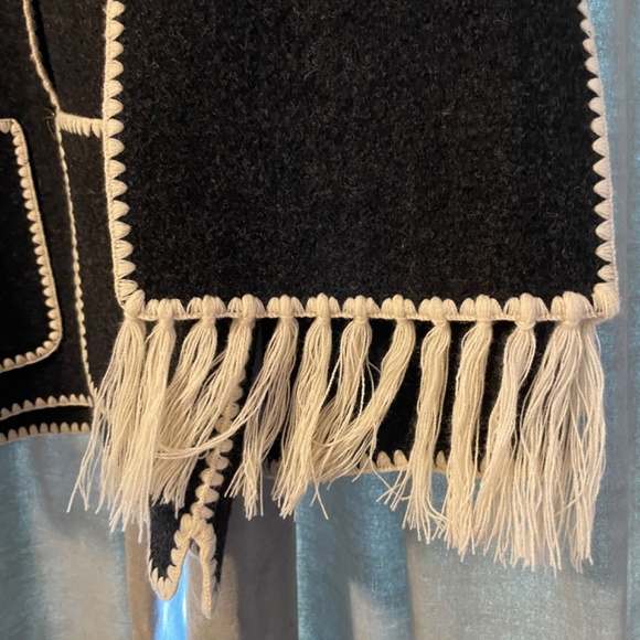 Toteme dark grey melange embroidered scarf jacket - Picture 5 of 7